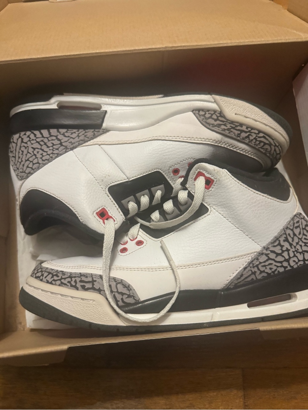 Nike Kids White, Black and Grey Retro Basketball Sneakers